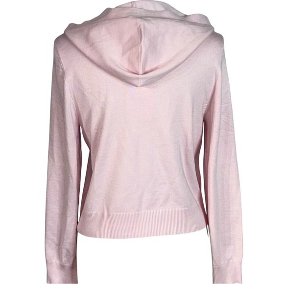 Juicy Couture Baby Pink Rhinestone Logo Knit Tracksuit Hoodie Pants Set XL - Picture 4 of 16